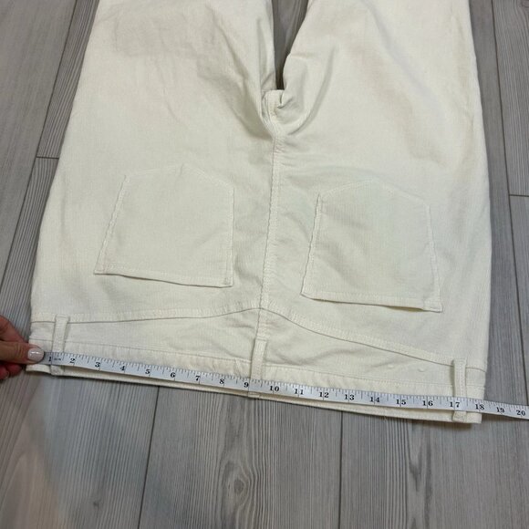 Talbots Corduroy Jeggings High Waist Ankle Length Women’s Ivory Cream Size 14 - Picture 7 of 11